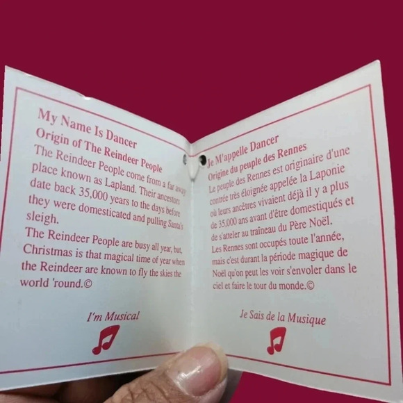 The reindeer people vtg christmas moose plush musical doll set of 2 boy/girl - Picture 7 of 11